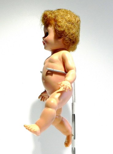 EEGEE Vintage 11" Drink & Wet Baby Doll Rooted Hair No Clothes vG but Untested - Picture 2 of 5
