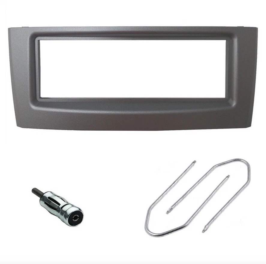 G.M. PRODUCTION Mascherina kit supporto autoradio 1 DIN (ISO) sola FIAT Grande Punto grigia GRAY
