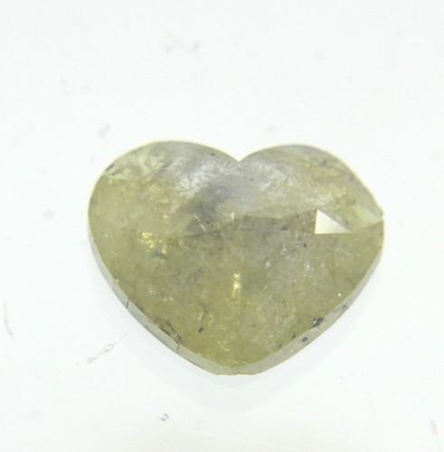 1.47Cts Natural Real Heart Shape Light Yellow Rose Cut Diamond 6.98x8.65x3.40 MM - Picture 24 of 24