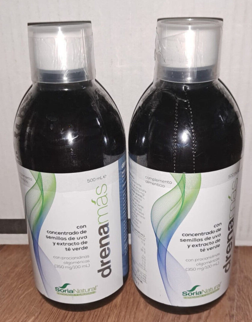 En Oferta Pack De 2 _Drenamas Jarabe Drenante 500Ml. _Soria Natural_Eliminar Peso
