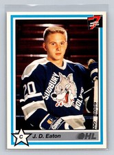 1990-91 7th Inning Sketch OHL #382 J.D. Eaton Sudbury Wolves
