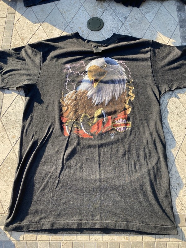 Harley-Davidson Black Graphic Eagle Roadrunner Arizona T-Shirt, Size XL