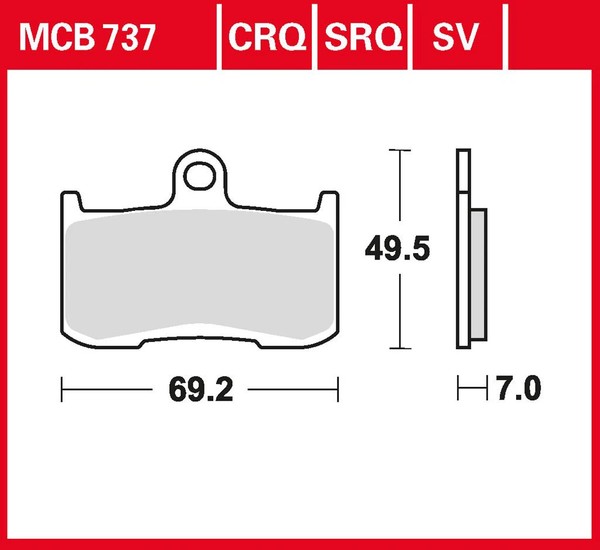 Trw Bremsbelag Sinter Racing Abe (FüR: Indian Chieftain 1811 Abs 14-19 Vorne )-image