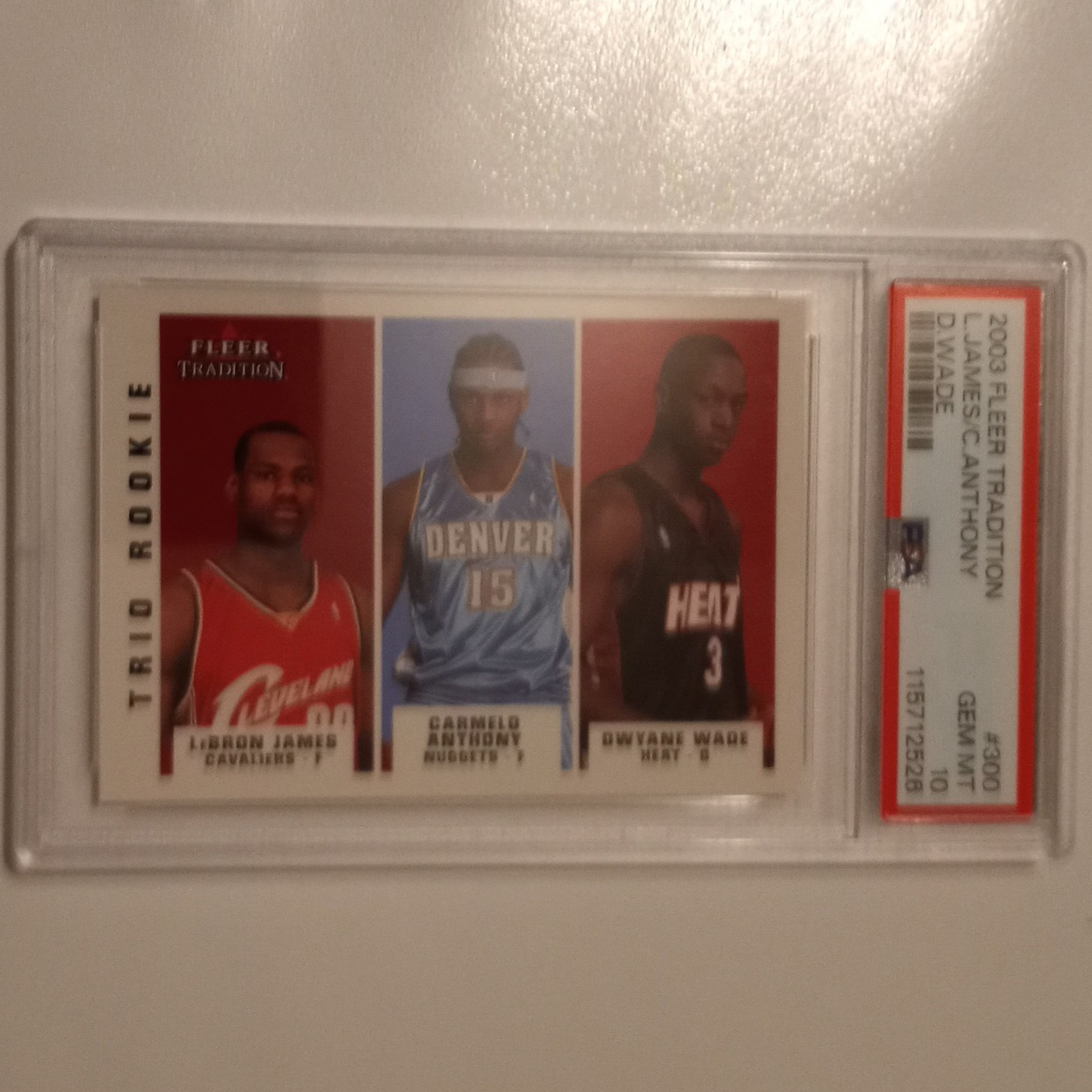 LeBron James 2003 Fleer Tradition #300 Trio Rookie (w/C. Anthony