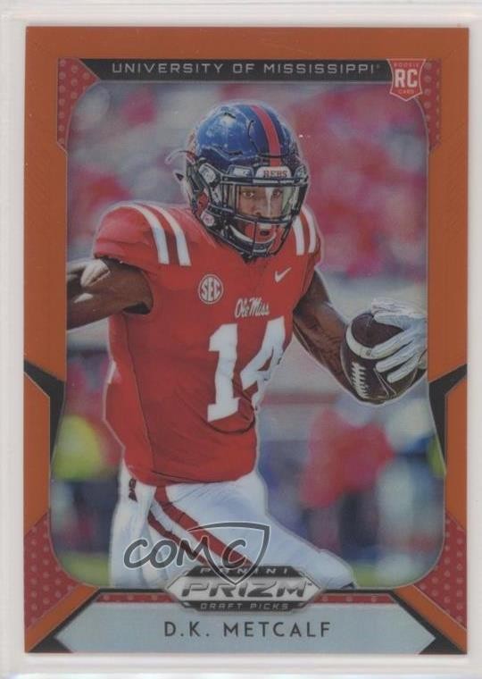 2019 Panini Prizm Draft Draft Picks Orange Prizm DK Metcalf #133 Rookie RC 4al