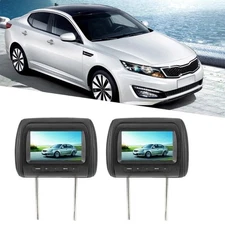 2pcs 7 Inch Car Headrest LCD Video Monitors with Adjustable Viewing