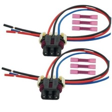 2 Pcs 3 Wires Front Turn Signal Lights Wiring Harness Connector Pigtail Plug