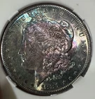 1881 S Morgan  Dollar uncirculated Monster Toning Overse And Reverse -78
