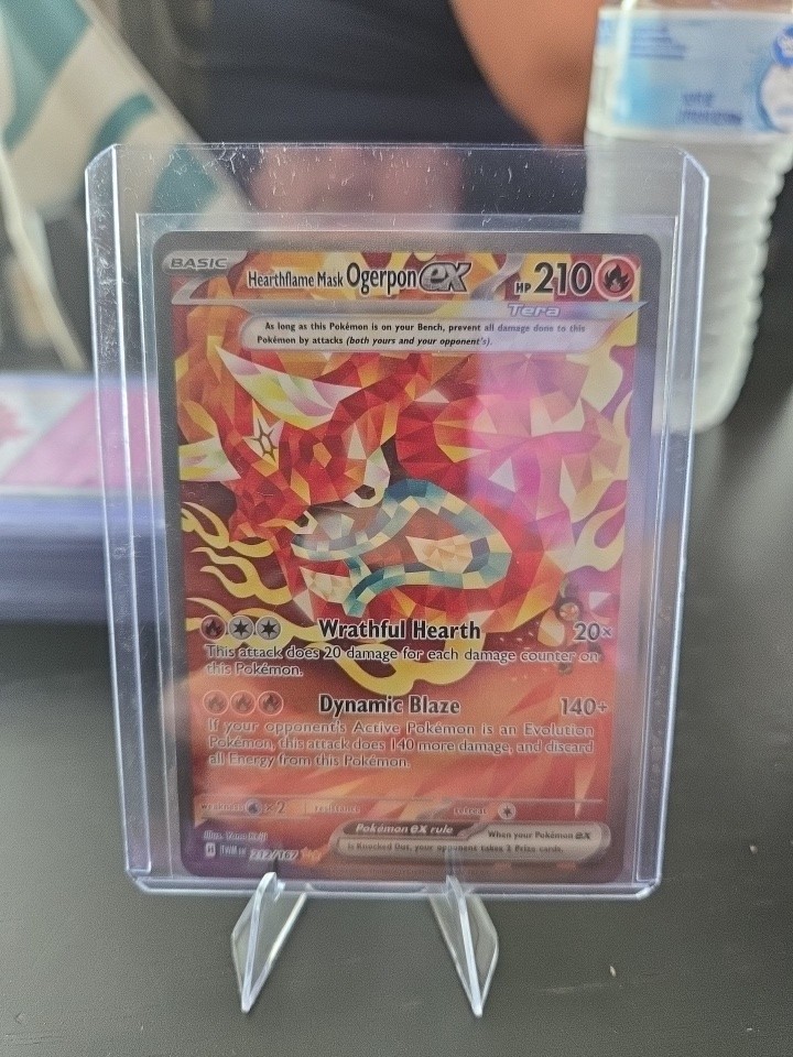 Pokémon TCG Hearthflame Mask Ogerpon EX 212/167 Twilight Masquerade Card NM