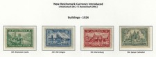 Germany, Weimar Republic, 1924 Buildings, Set of 4, Nr.364-367, MH*