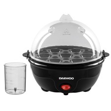 Image of Daewoo Essentials Egg Boiler For Boiled Eggs, 7 Portions, Soft Medium Black