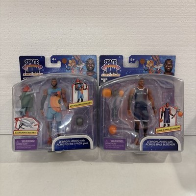 LEBRON JAMES Space Jam Figures Set of 2 A New Legacy -ACME Ball Blocker, Rocket 