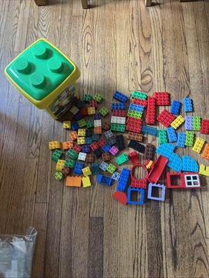Large Lot Lego Duplo 100 Piece Parts Building Blocks Assorted