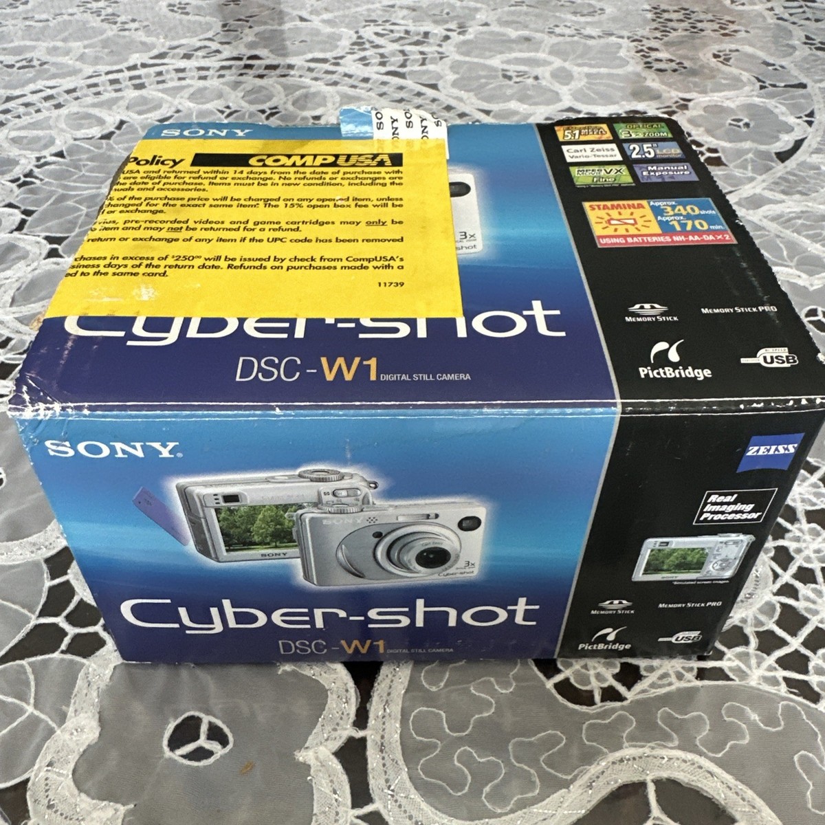 SONY　ソニー　Cyber-shot 　サイバーショット　DSC-W1　乾電池 Sony Cyber-shot DSC-W1 5.1MP Digital Camera - Silver for sale