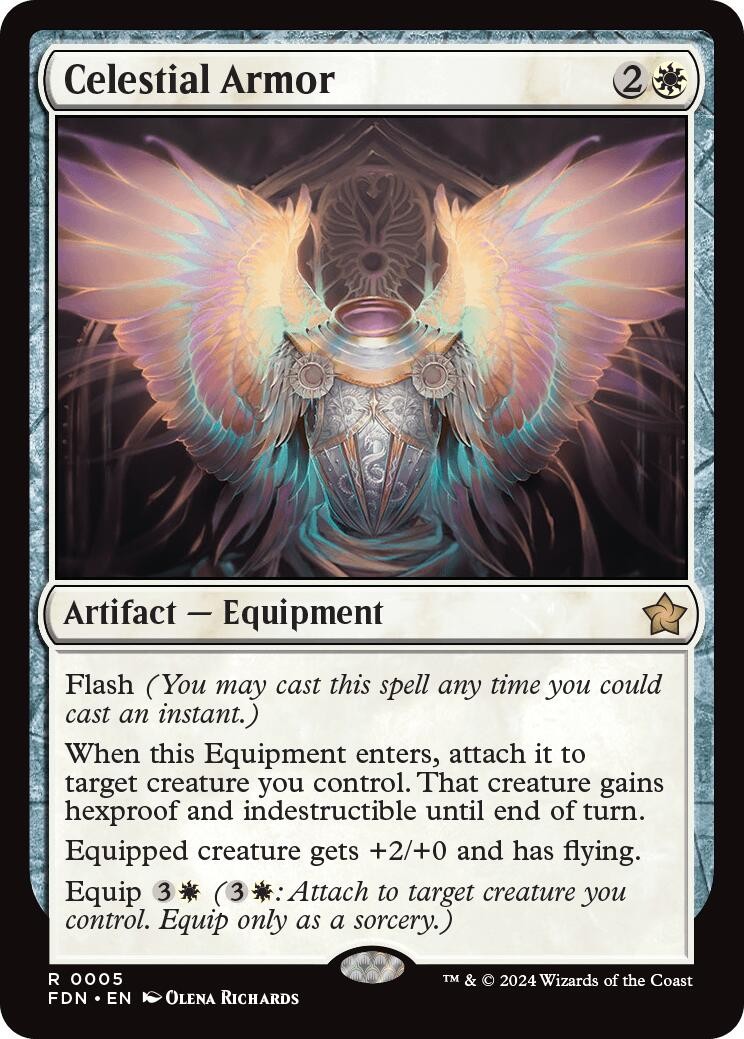 Celestial Armor #5 (LP) Foundations (FDN) MTG