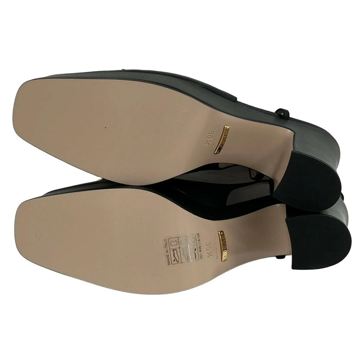 GUCCI Horsebit Mule 38.5/Thick Sole Black Leather thumbnail 4