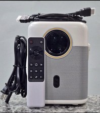 Portable Desktop Mini Projector, HDMI, Remote HDMI Cable, White/Gray