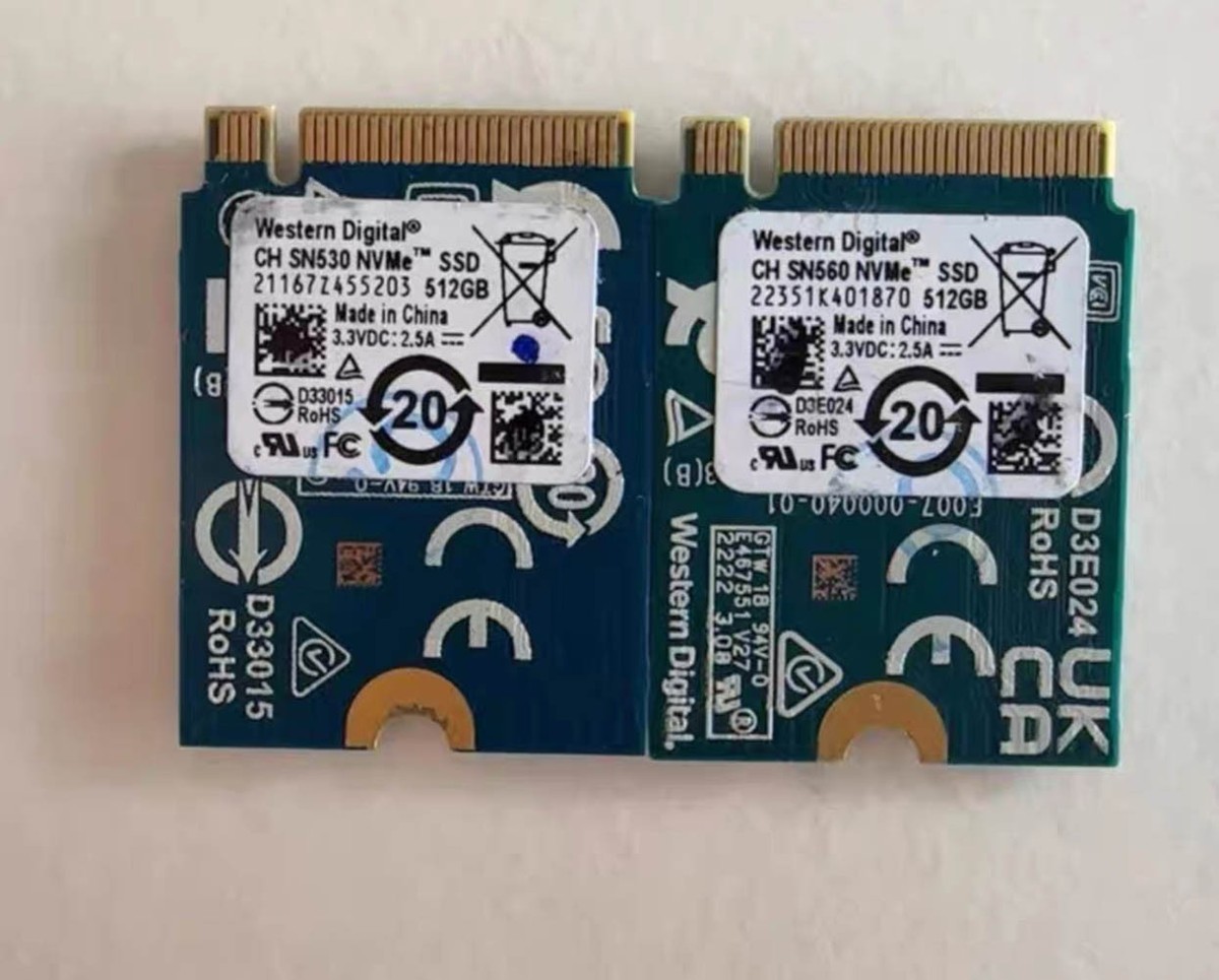 Western Digital CH SN530 M.2 512G SSD NVMe Surface Pro Steam Deck