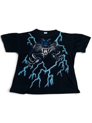 vintage american thunder panther all over print t shirt size Large