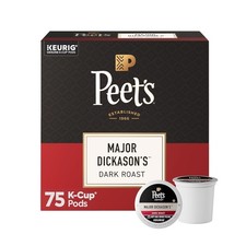 Peet  s Coffee Major Dickason  s Blend Dark Roast K-Cup Pods 75 Count