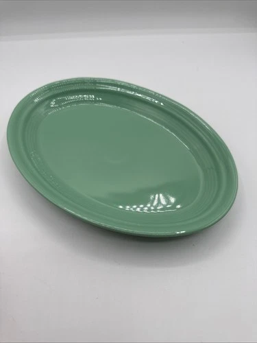 Fiesta Fiestaware Homer Laughlin Sea Mist Green Oval Serving Dish 9.5”