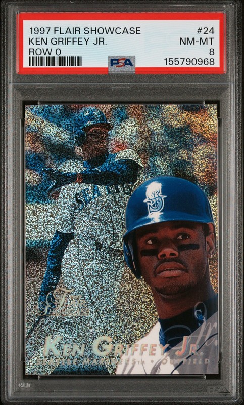 1997 FLAIR SHOWCASE ROW 0 #24 KEN GRIFFEY JR. PSA 8