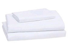 Amazon Basics Lightweight Super Soft Microfiber Bright White Twin Sheet Set