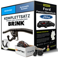 Für FORD Focus Fliessheck IV HN Anhängerkupplung abnehmbar +eSatz 13pol uni. 18-