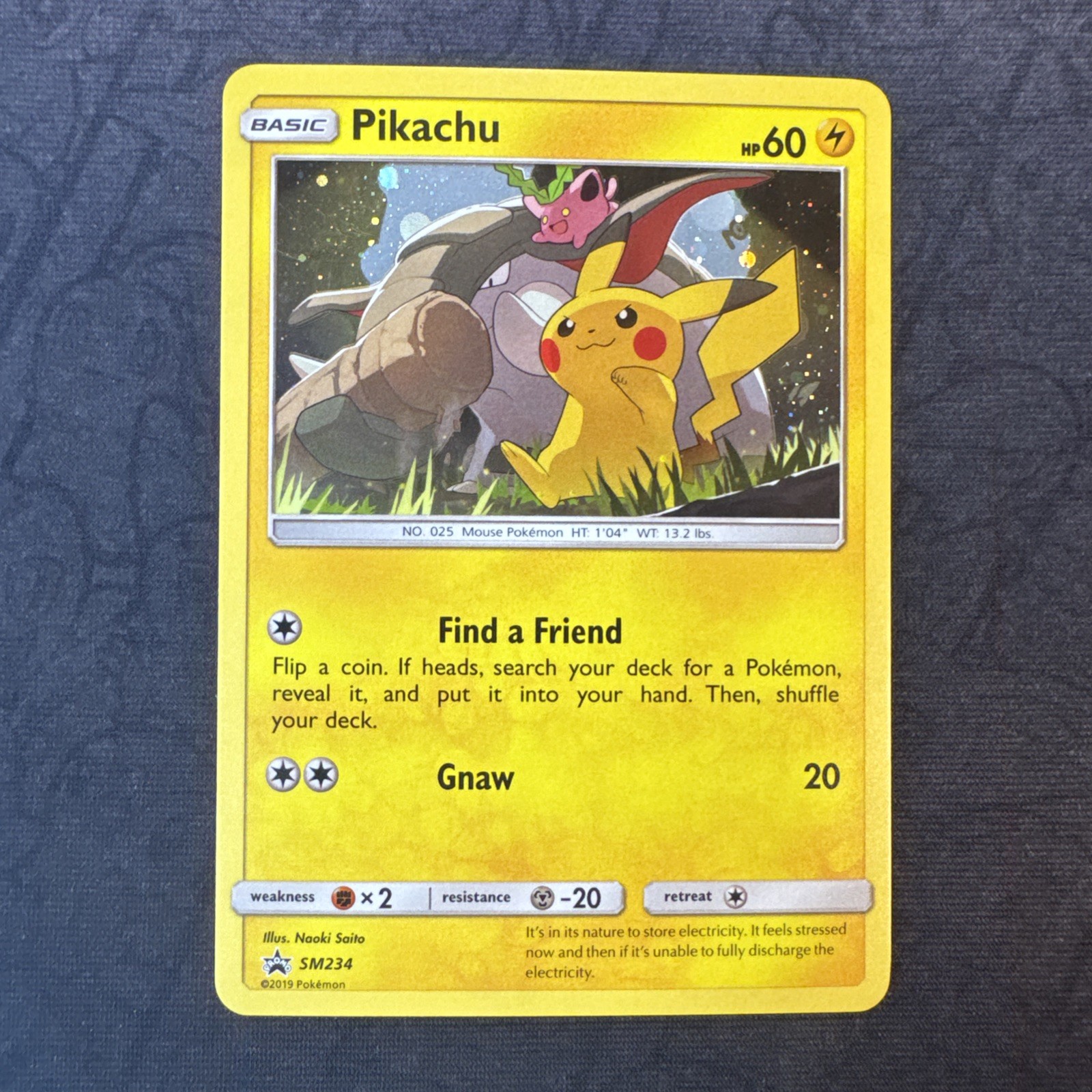 Pikachu SM234 Black Star Promo Sun & Moon Holo Pokemon
