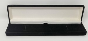 Black Velvet Jewelry Presentation Box Display Case Snap Closure Watch Necklace