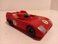 Scalextric GB Alfa Romeo 33 TT3 plastique rouge N°7 voiture de circuit Slot 1/32