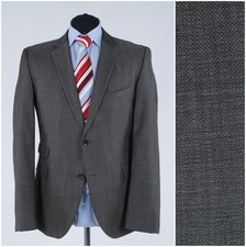 Mens Birdseye Blazer 42R UK Size STRELLSON Grey Wool Sport Coat Jacket
