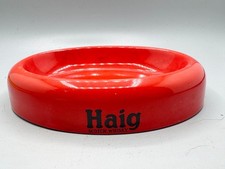 VINTAGE HAIG SCOTCH WHISKY RED CERAMIC PUB BAR ASHTRAY ADVERTISING