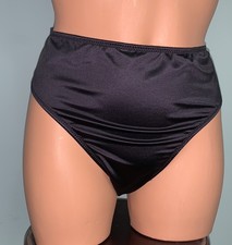 NEW Glossy Secret Stretch Satin 1X Hi Cut Bikini Brief Panties SILKY 2nd Skin