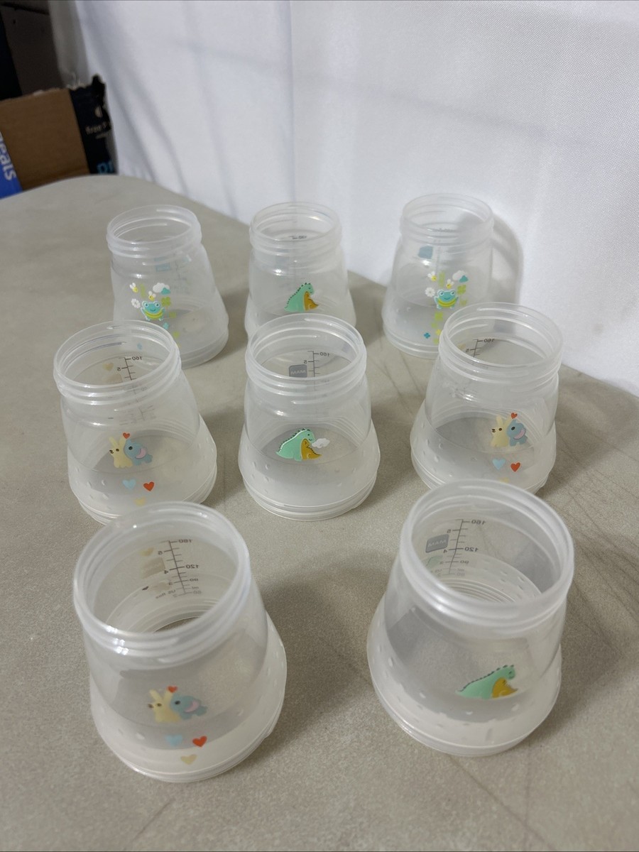 MAM Baby Bottle Holders Only Ounce Size Frogs Dinosaurs Lot Of