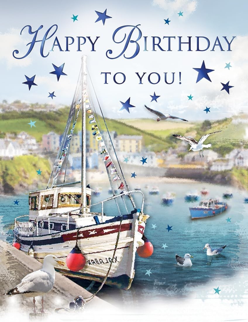 Male Happy Birthday To You Card. 19x13cm (8x6 Inches)