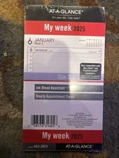 AT-A-GLANCE 2025 Weekly Planner Refill Loose-Leaf Portable Size 3 (063-285Y)