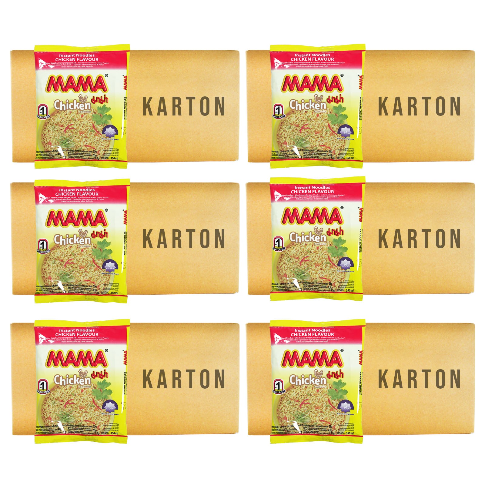 180x55g Mama Instantnudeln Huhngeschmack Mi Ga Instant Nudelsuppe Tütensuppe