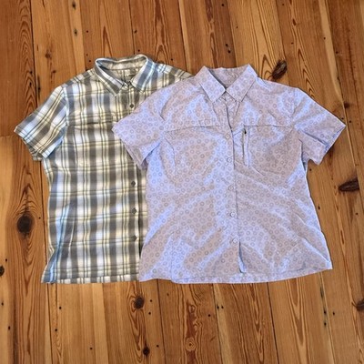 L.L Bean Womens Large Vented Performance Outdoor Fishing Hiking Shirt Lot