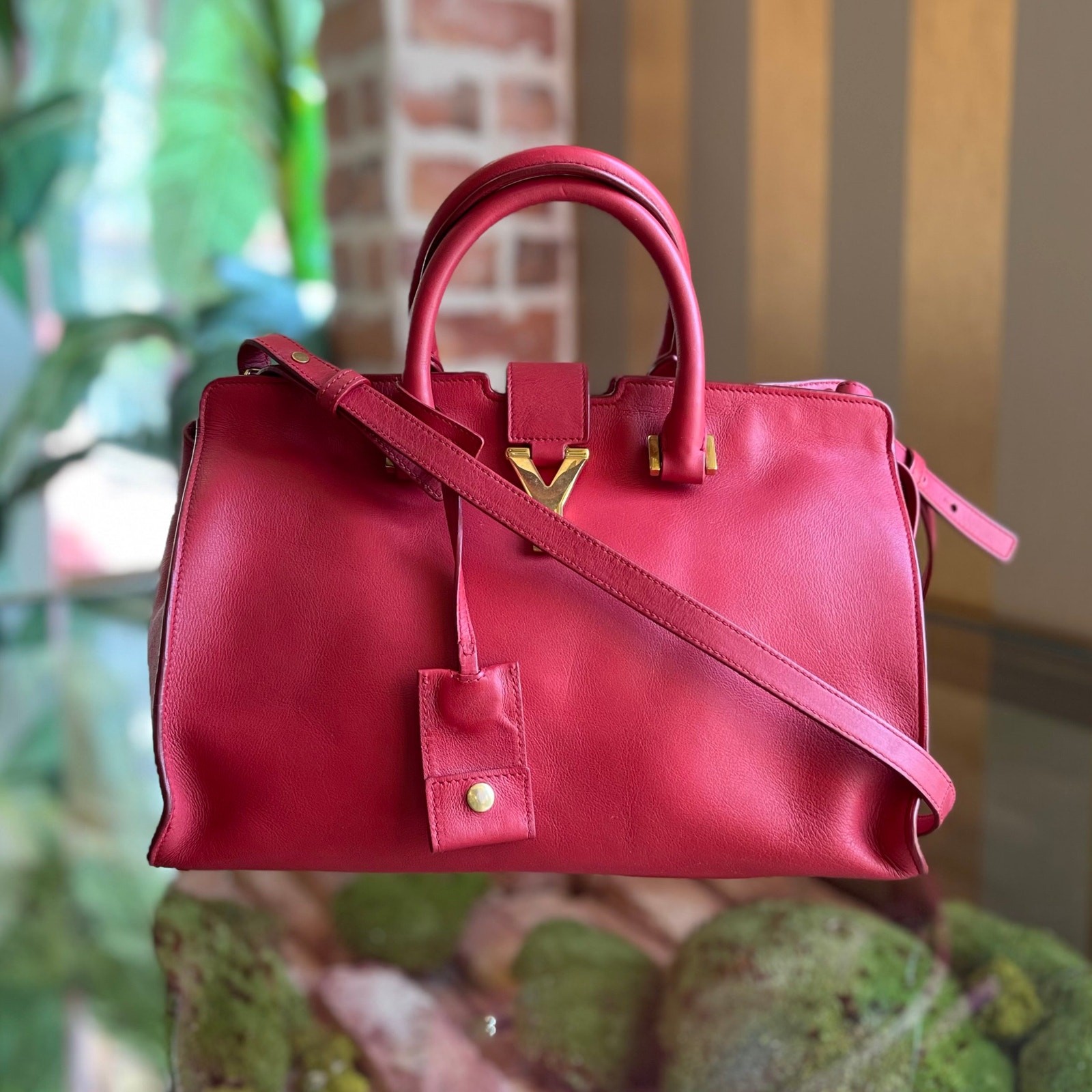 Borsa SAINT LAURENT Cabas ChYc piccola in pelle a due vie