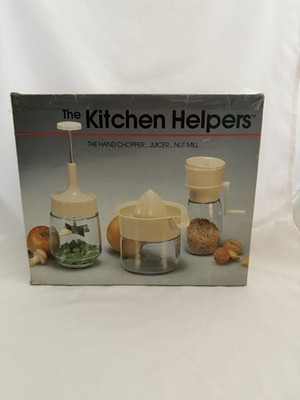 Gemco Kitchen Helpers Brand Food Chopper Juicer And Mill Glass Almond Color