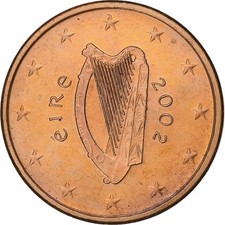 [#1221388] Irlandia, 5 Euro Cent, 2002, Dublin, Miedź platerowana stalą, MS(63)
