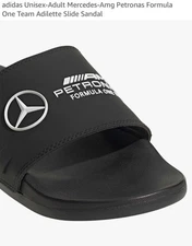 adidas Adilette Sandal mercedes amg formula 1 team black/ white unisex adult