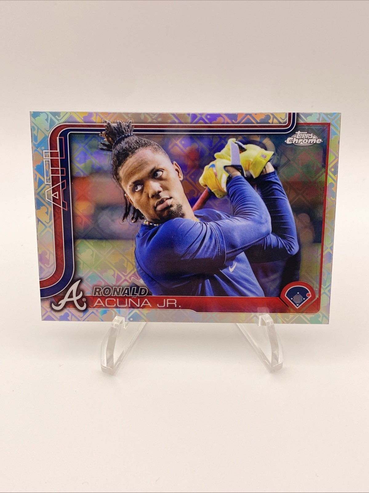 2025 Topps Chrome Logofractor Image Variation Ronald Acuna Jr. #257 SSP Braves