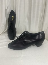 Dancesport by Capezio Mens Dance Shoes Black Leather Never Worn Size 11 1/2 W