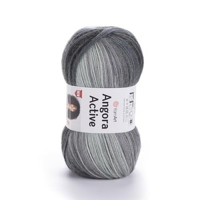 YarnArt Angora Active Variegated Lace Weight Knitting Yarn   1 Skein, 100g