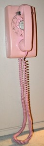 Western Electric 1965 Wall Telephone Salmon Pink Model 554 Needs Restoration