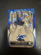 2023 Bowman Chrome - Prospect Autographs Miguel Tamares Blue RayWave Ref /150 
