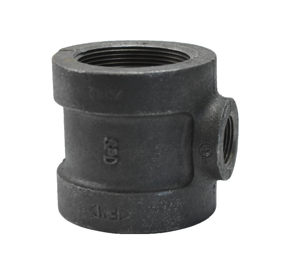 SPD Black Pipe Fitting Tee Cast Iron 2" x 3/4" Threaded Metal Replacement Tool