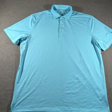 johnnie-o Polo Shirt Mens XL Barbados Blue JMPO1710 Performance Short Sleeve